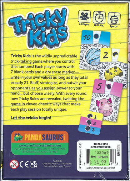 Tricky Kids back of game box