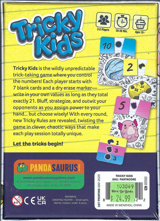 Tricky Kids back of game box