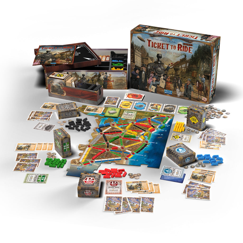 Ticket to Ride Legacy Legends of the West contents