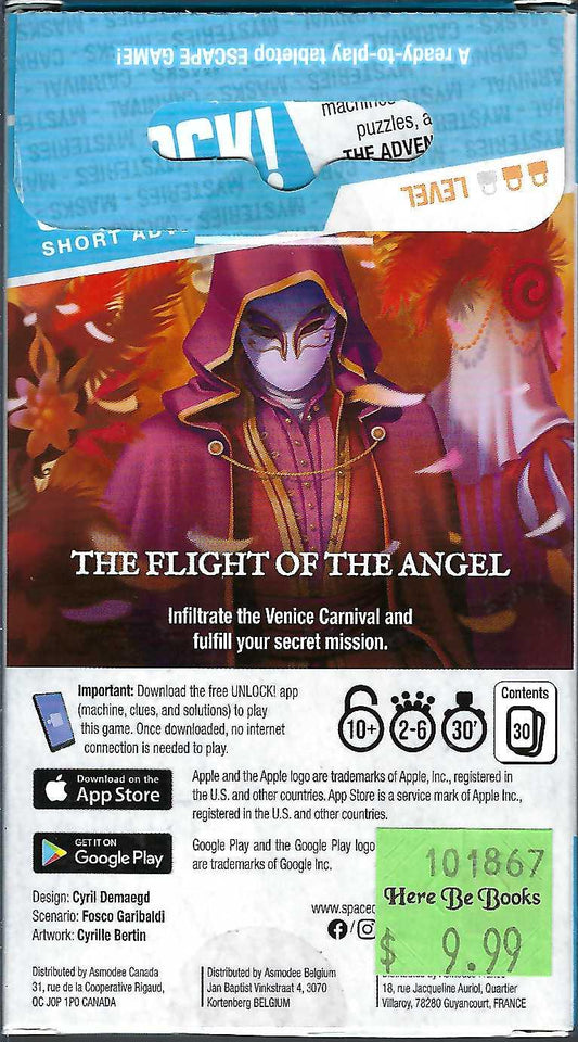 Flight of the Angel Unlock! Short Adventures back of package