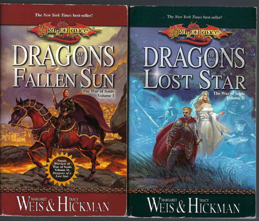 Dragons of a Fallen Sun and Dragons of a Lost Star front covers