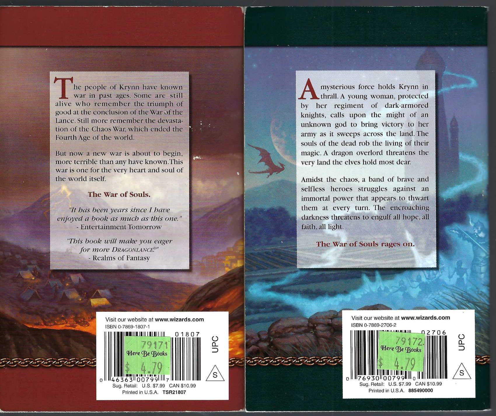 Dragons of a Fallen Sun and Dragons of a Lost Star back covers