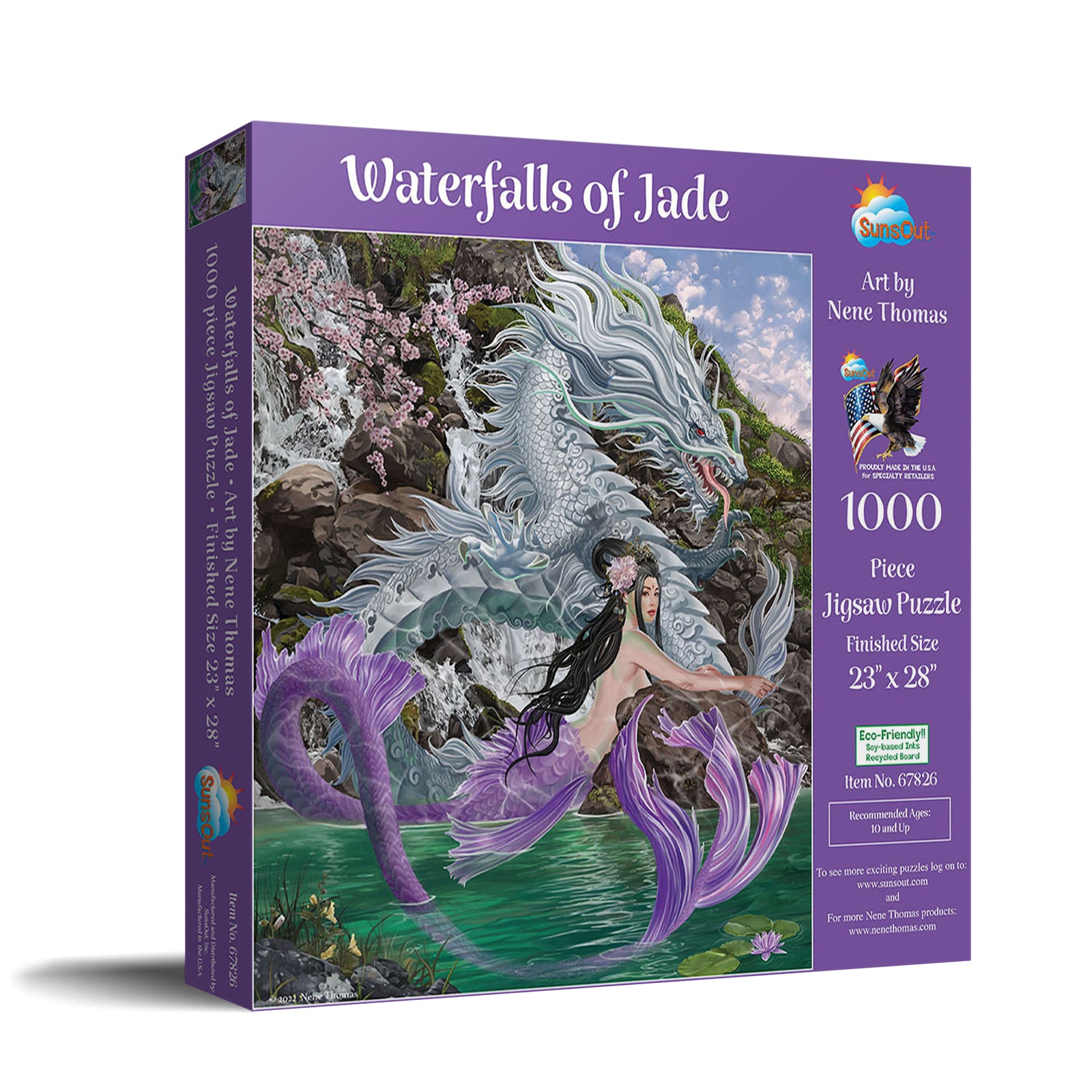 Waterfalls of Jade by Nene Thomas 1000 Piece Jigsaw Puzzle