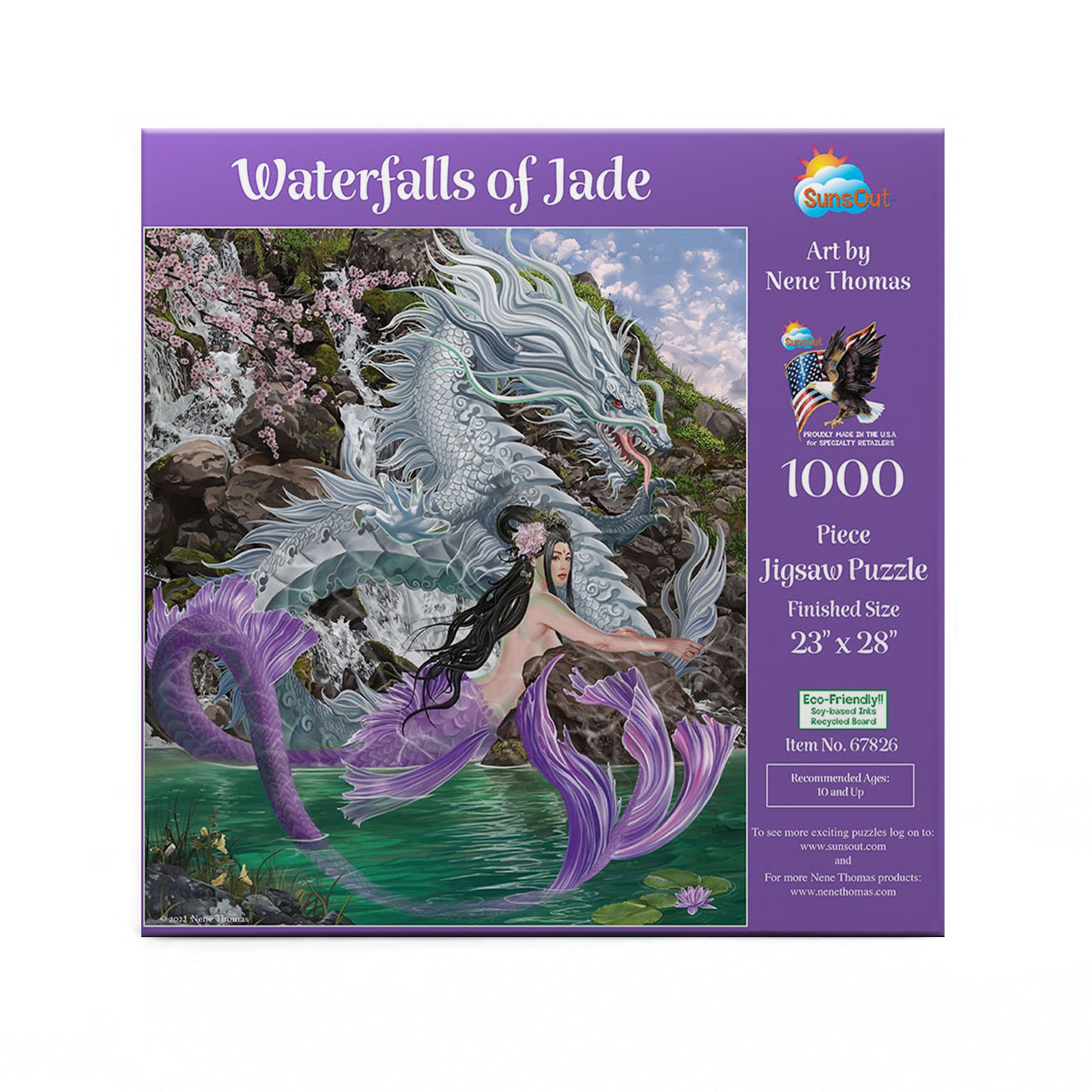 Waterfalls of Jade by Nene Thomas 1000 Piece Jigsaw Puzzle