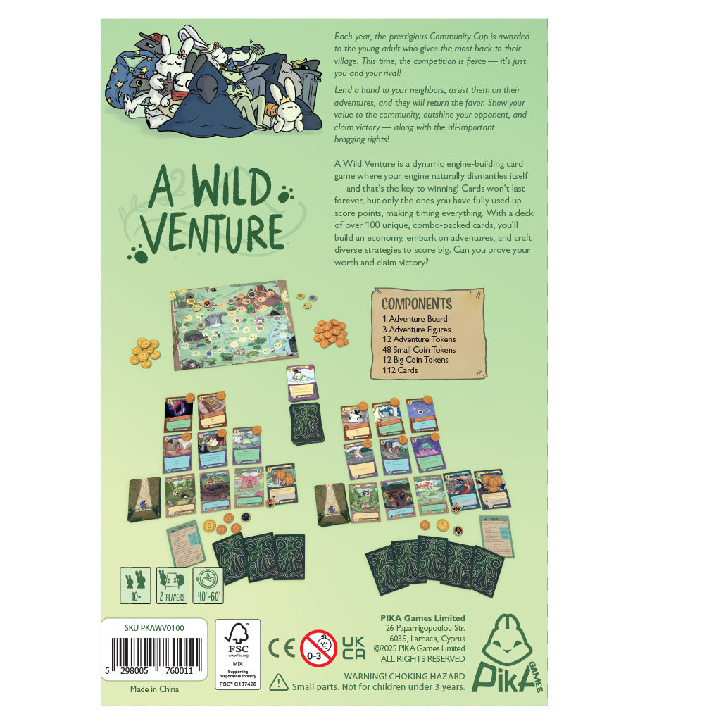 A Wild Venture back of box