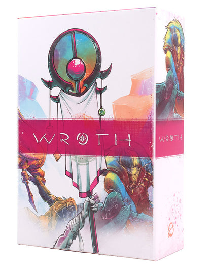 Wroth game box with colorful fantasy themed illustrations.