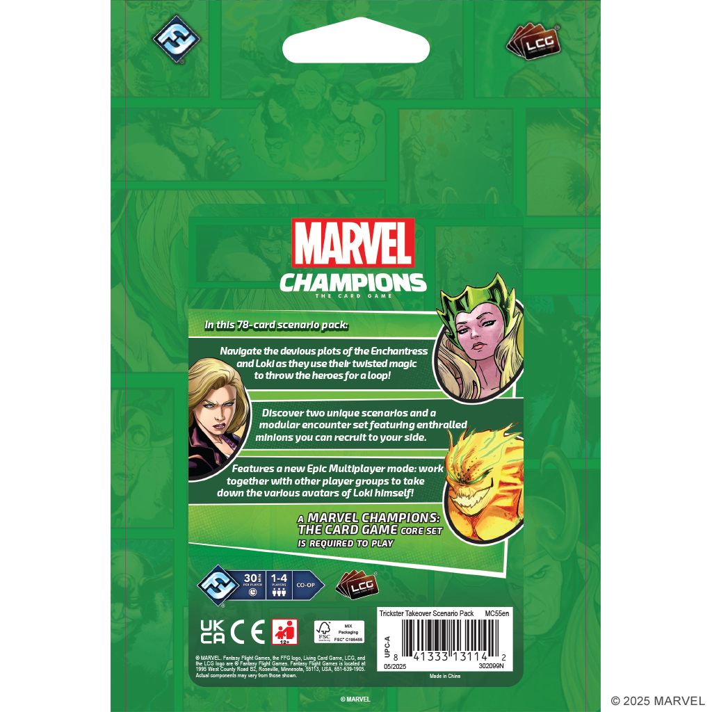Marvel Champions: Trickster Takeover scenario pack back