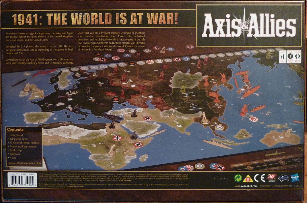 Axis e Allies 1941 Segunda Guerra Mundial Jogo de Tabuleiro no Shoptime