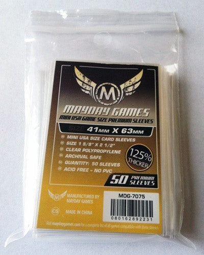 Card Sleeves: Mini USA Game Premium (Yellow) 41mm x 63mm - 50 pack