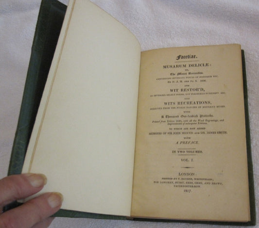 Musarum Deliciae: or, The Muses Recreation by John Mennis (Sr.) and Dr. James Smith