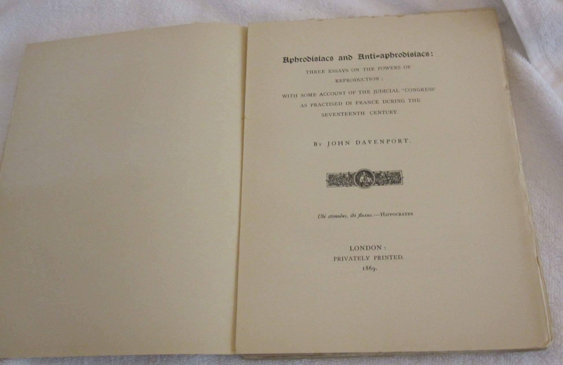 Aphrodisiacs and Anti-Aphrodisiacs title page