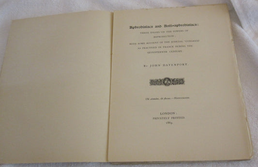 Aphrodisiacs and Anti-Aphrodisiacs title page