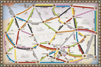Ticket to Ride:  Pennsylvania board