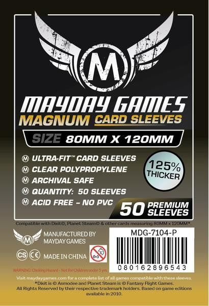 Card Sleeves: Magnum Ultra-Fit Gold Dixit Premium 80mm x 120mm - 50 pack