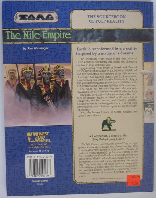 Nile Empire Sourcebook of Pulp Reality (TORG: Roleplaying the Possibility Wars)