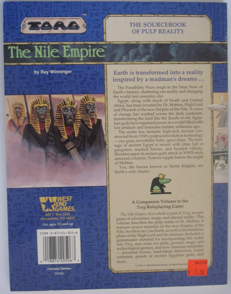 Nile Empire Sourcebook of Pulp Reality (TORG: Roleplaying the Possibility Wars)