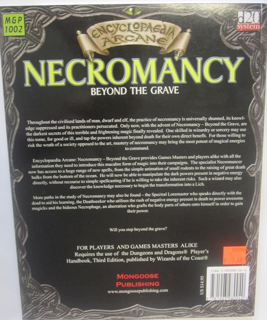 Necromancy: Beyond The Grave (Encyclopaedia Arcane)