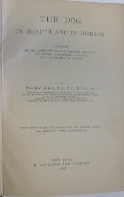 Dog in Health and Disease title page