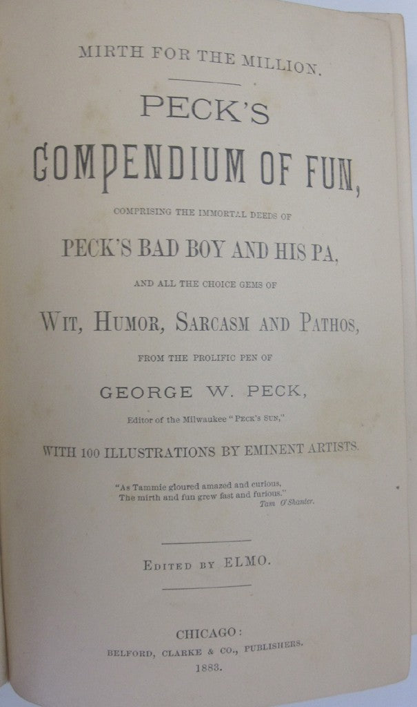 Peck's Compendium of Fun by George Peck