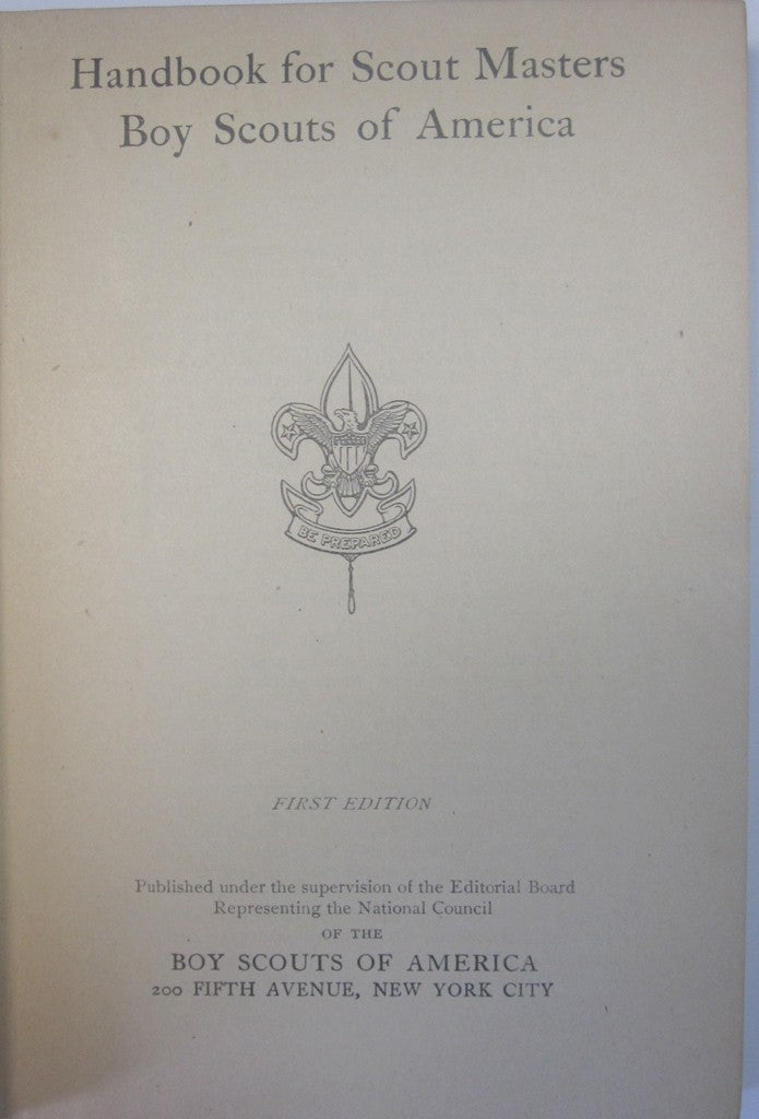 Handbook for Scout Masters title page