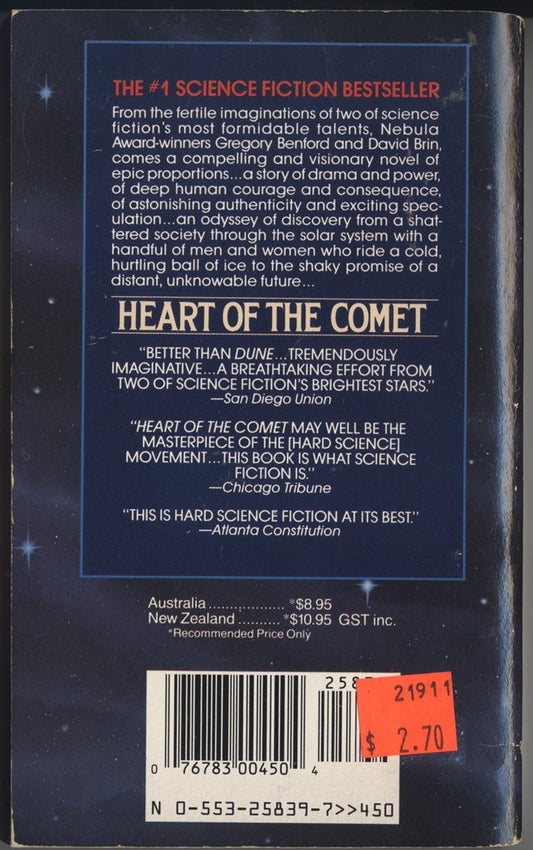 Heart of the Comet back cover