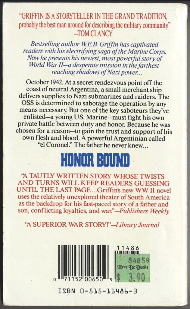 Honor Bound back cover