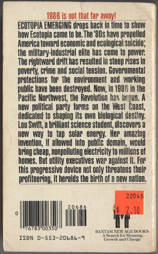 Ecotopia Emerging back cover