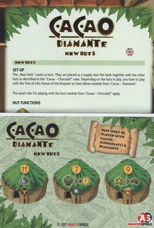Cacao: Diamante – New Huts Mini-Expansion