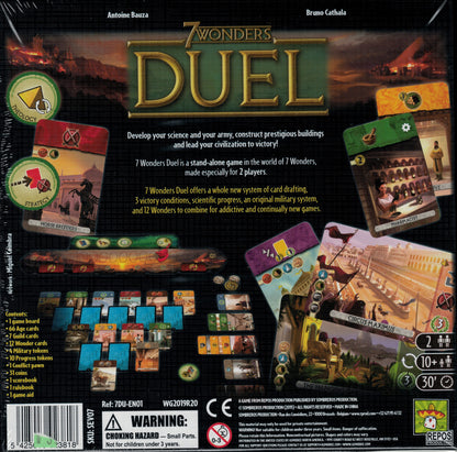 7 Wonders Duels - back of box