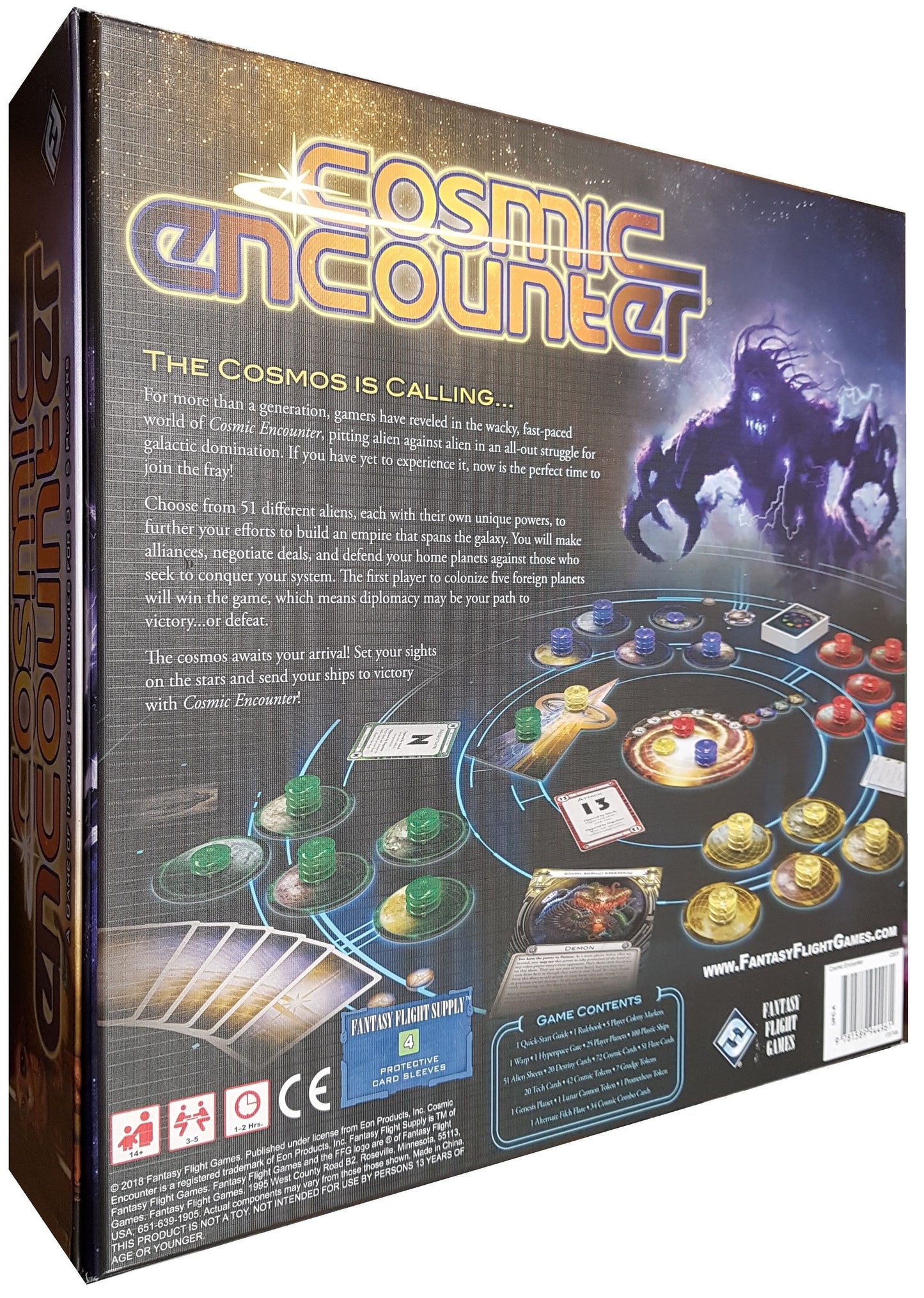 Cosmic Encounter: 42nd Anniversary Edition back of box