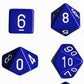Polyhedral Dice Set: Opaque 7-Piece Set (box) - blue with white