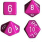 Polyhedral Dice Set: Opaque 7-Piece Set (box) - light purple with white