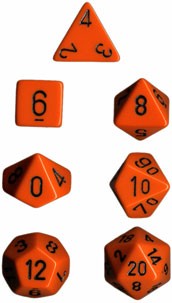 Polyhedral Dice Set: Opaque 7-Piece Set (box)
