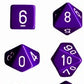 Polyhedral Dice Set: Opaque 7-Piece Set (box) - purple with white