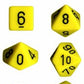 Polyhedral Dice Set: Opaque 7-Piece Set (box) - yellow with black