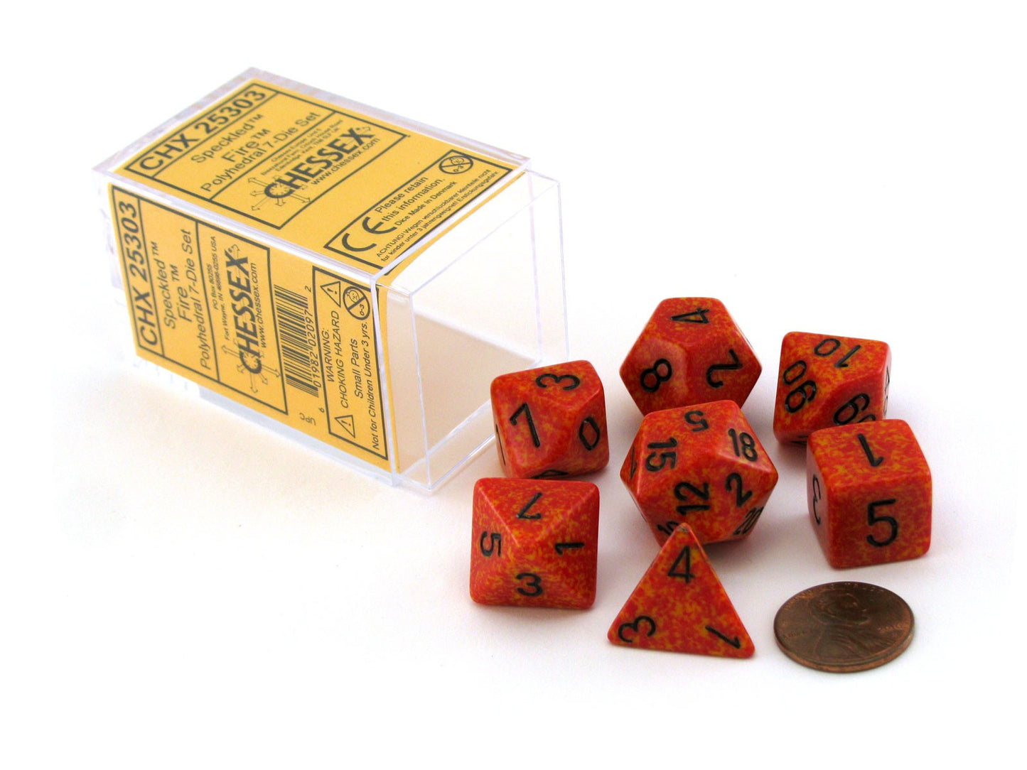 Polyhedral Dice Set: Speckled 7-Piece Set (box) - Fire