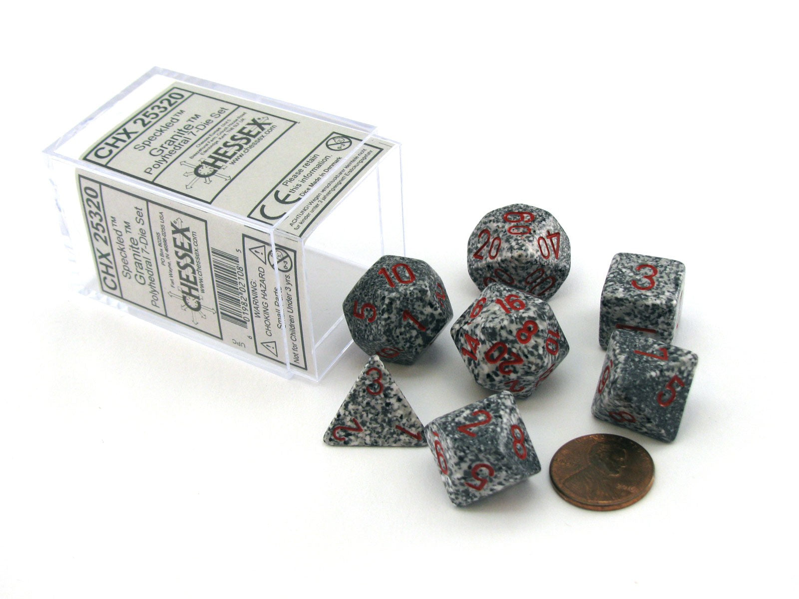 Polyhedral Dice Set: Speckled 7-Piece Set (box) - Granite