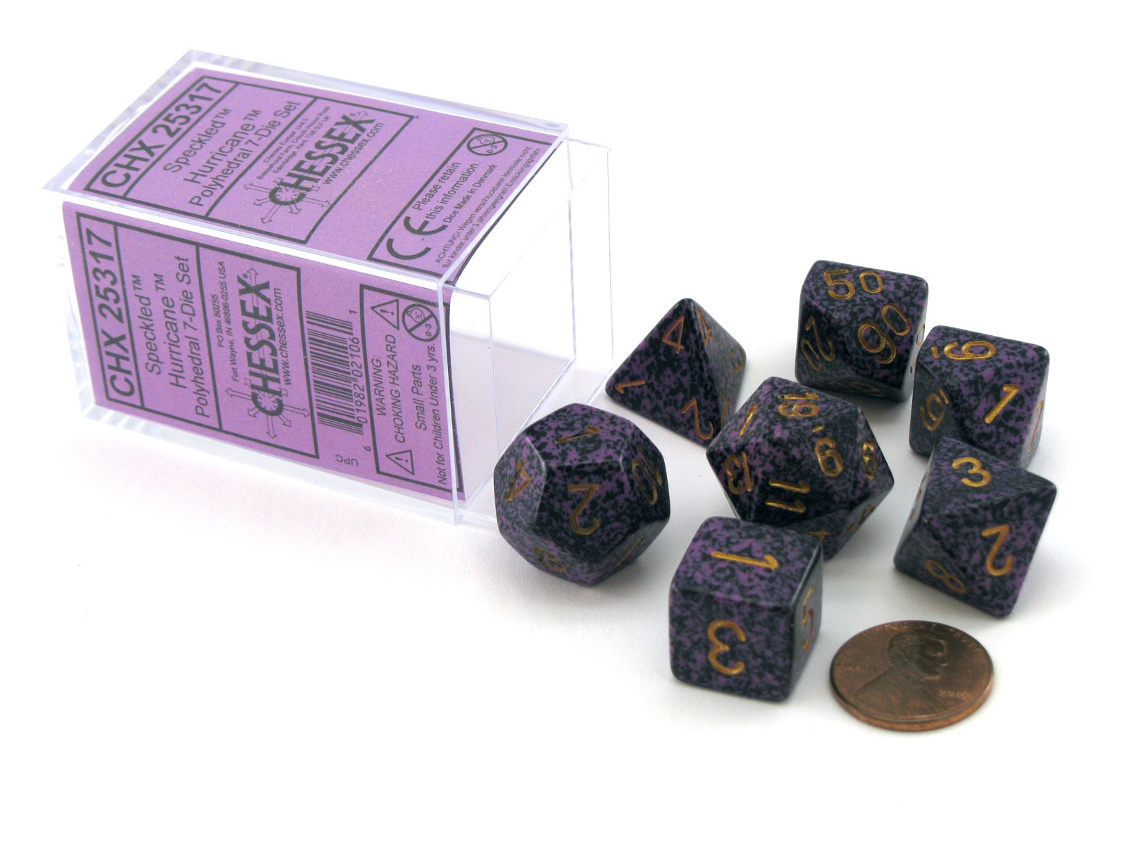 Polyhedral Dice Set: Speckled 7-Piece Set (box) - Hurricane