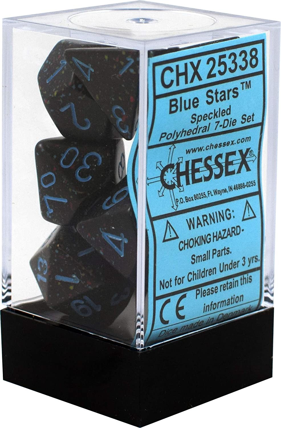 Polyhedral Dice Set: Speckled 7-Piece Set (box) - Blue Stars