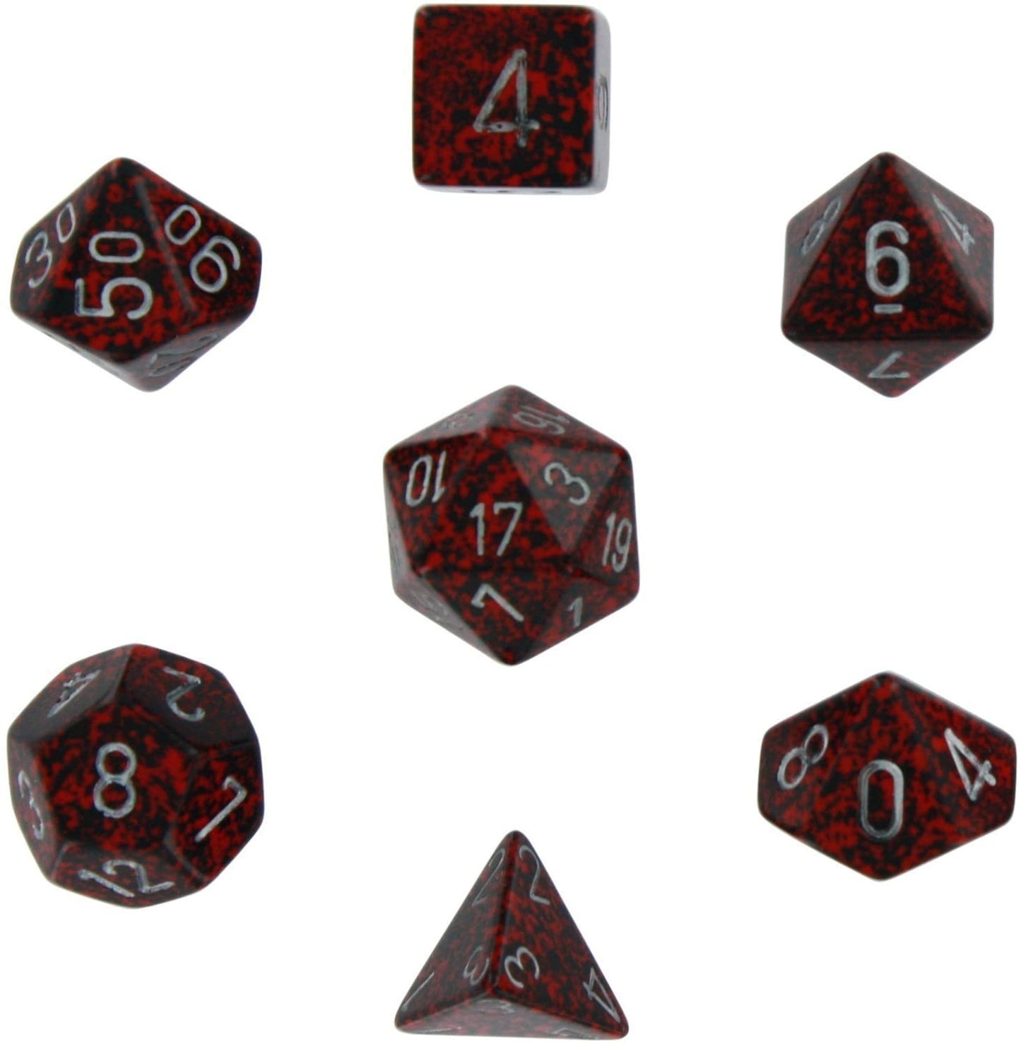 Polyhedral Dice Set: Speckled 7-Piece Set (box) - Silver Volcano
