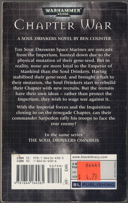 Chapter War back cover