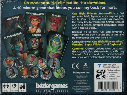 One Night Ultimate Werewolf Board Game One Night Ultimate Werewolf Board Game