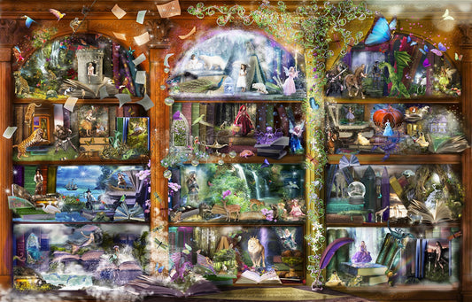 Enchanted Fairytale Library 1000 Piece Jigsaw Puzzle