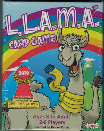 L.L.A.M.A card game front of box