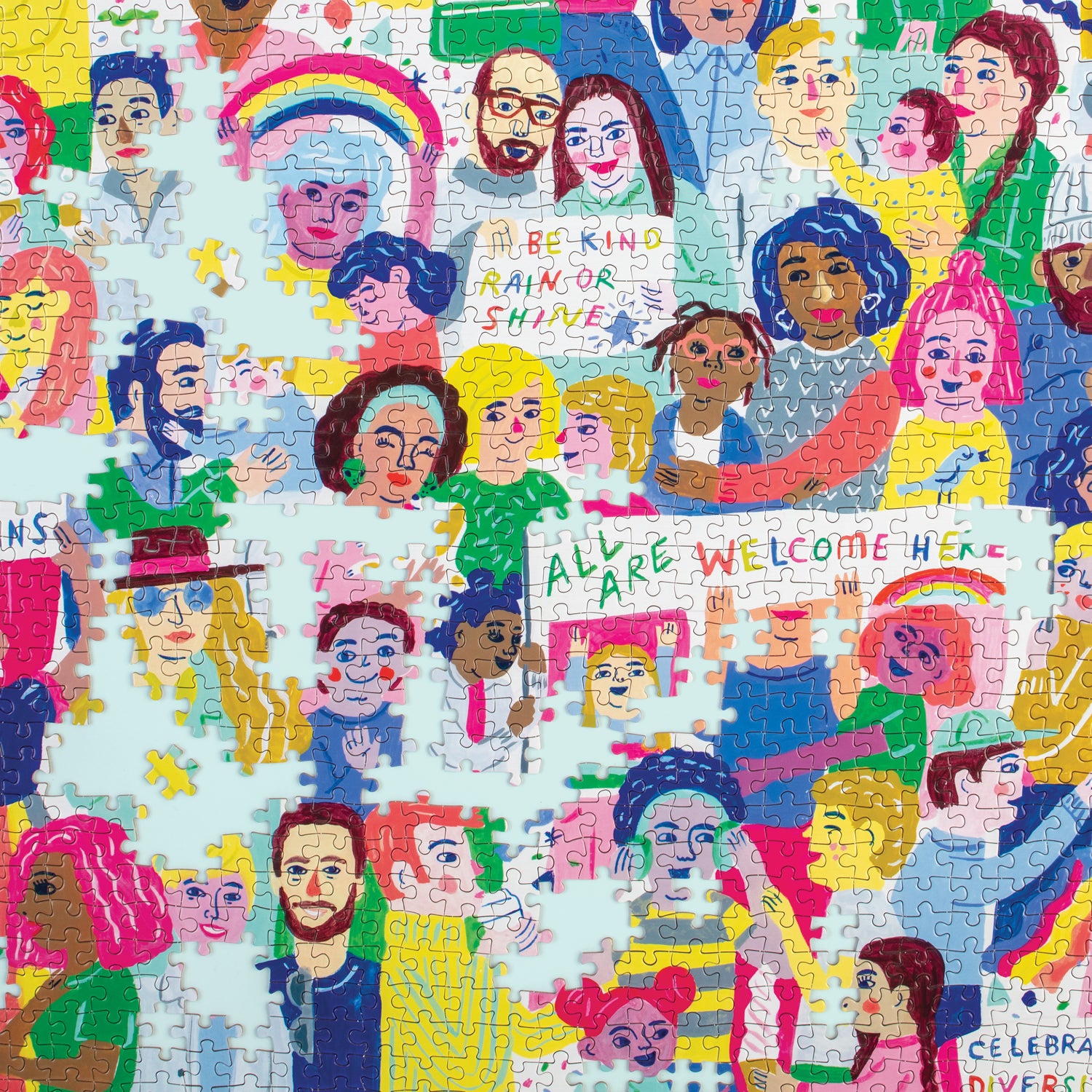 All Are Welcome Here! 1000 Piece Jigsaw Puzzle closeup