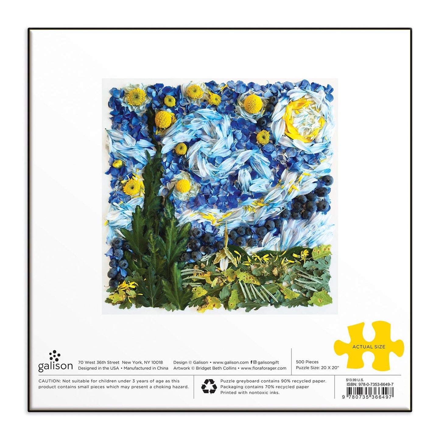 Starry Night Petals 500 Piece Jigsaw Puzzle