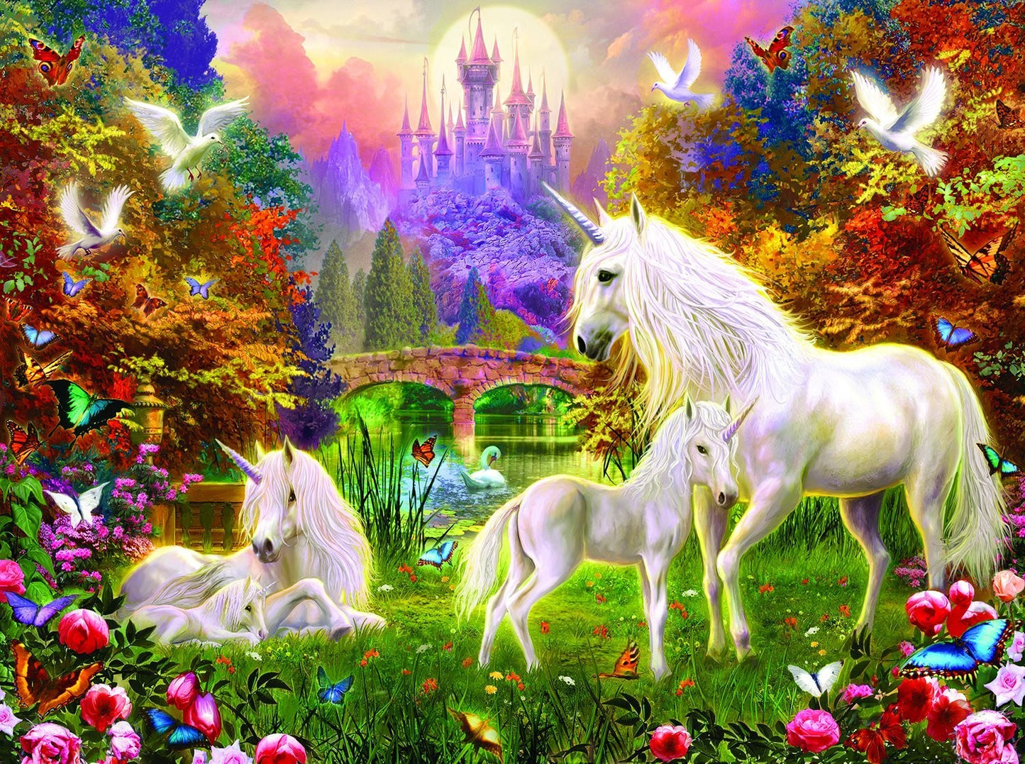 Castle Unicorns 1000 Piece Jigsaw Puzzle