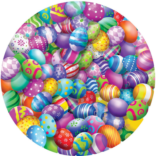 Easter Eggs 500 Piece Round Shaped Jigsaw Puzzle