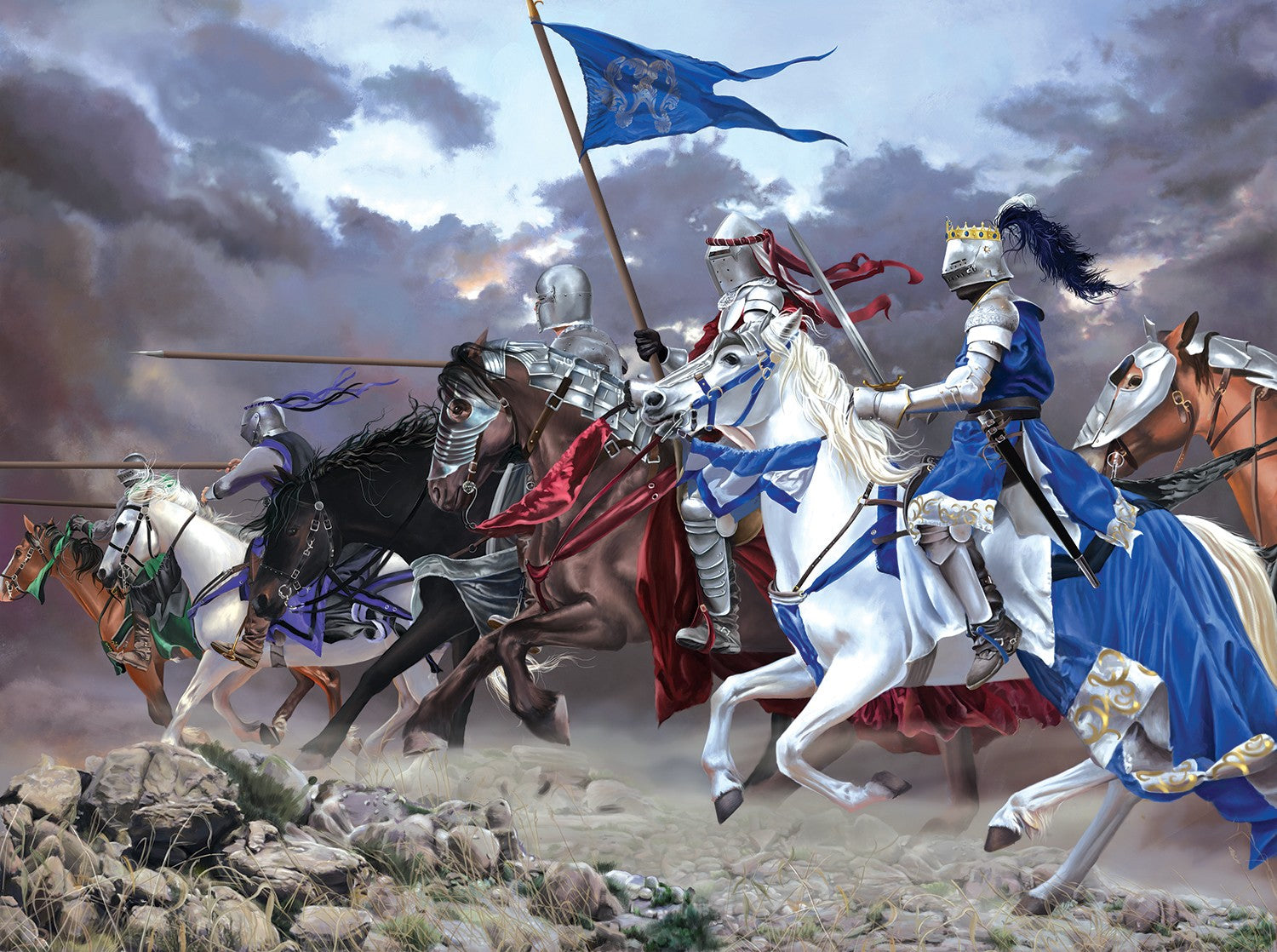 Knights Charge by Nene Thomas 1000 Piece Jigsaw Puzzle