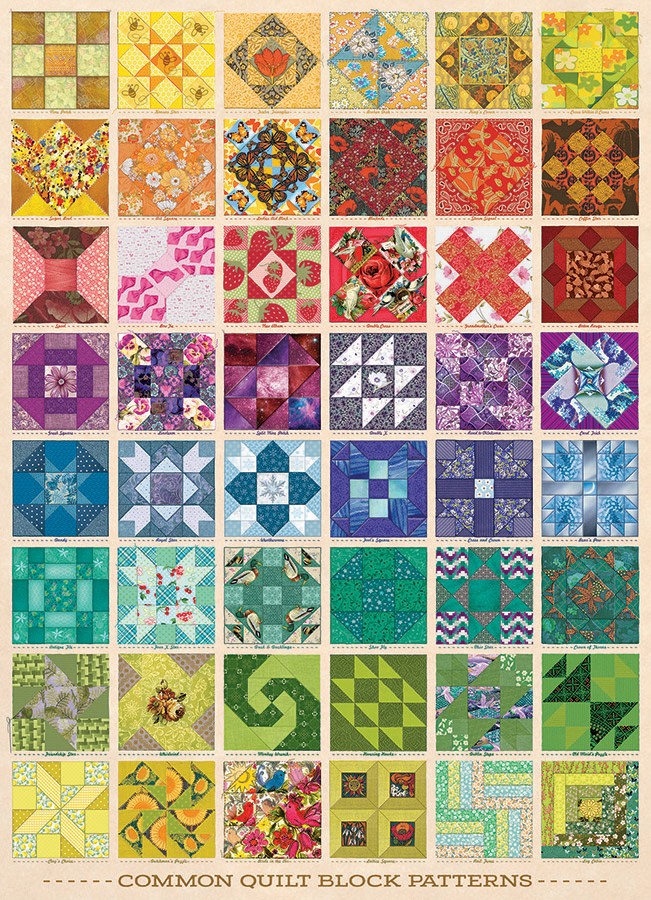 Common Quilt Blocks 1000 Piece Jigsaw Puzzle